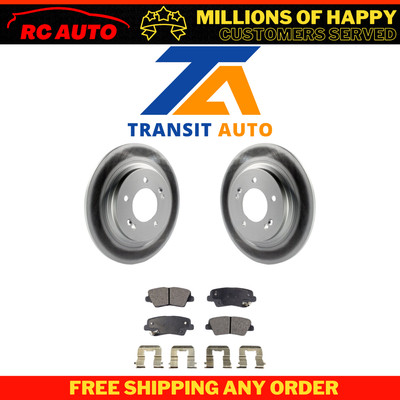 Rear Coated Disc Brake Rotors And Ceramic Pads Kit For Hyundai Sonata Azera