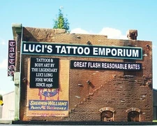 1/48 O Scale Building Kit Downtown Deco Luci's Tattoo + Bonus Kit Free Shipping