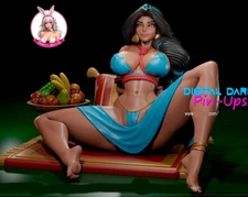 Digital Dark Jasmine Figure 3D Printed PAINTED Unpainted Resin Model FUTA