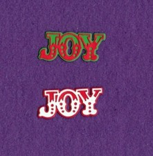 JOY  8 Christmas die cuts scrapbook cards