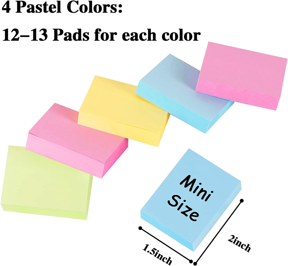 Post-it Autocollants petite taille 15 x 50 mm assorties fluo