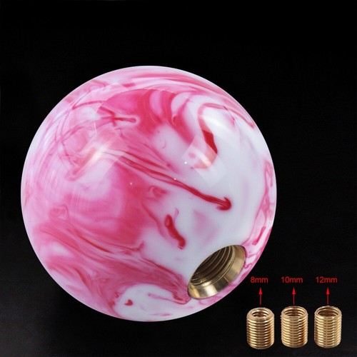 Universal JDM Pearl White/Pink Star Ball Shift Knob Manual Gear Shifter