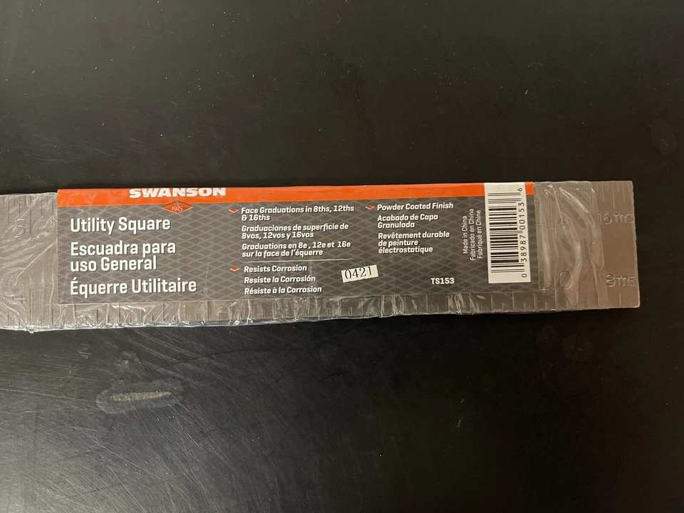 Swanson Tool-TS153 8 In. x 12 In. Steel Utility Square—Heavy Duty U4 ✅( 3 Pack) - Image 3 of 3