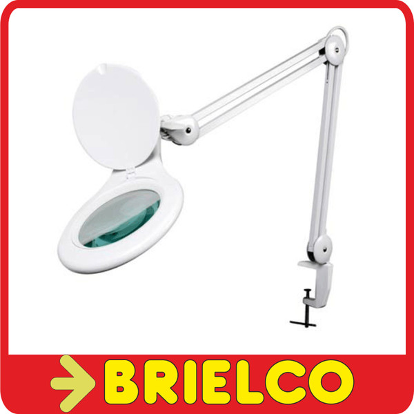 LAMPARA ARTICULADA LUPA 48 LEDS 4W 5 DIOPTRIAS BLANCA BANCO DE TRABAJO BD3531