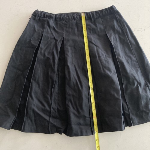 2 LandsEnd Black Skirts, One Pleated, One Flat W/ Skort; Kids Size 12 Adjustable - Picture 4 of 17