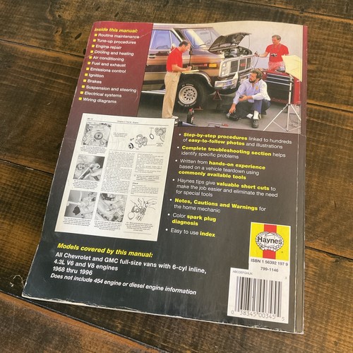 Repair Manual Haynes 24080 Chevy GMC Full-size Vans 1968-96 - Foto 4 di 4
