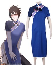Hot Sale Anime Uchiha Sasuke Blue Dress Cheongsam Cosplay Costume#12