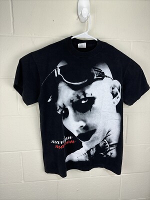 Vintage Marilyn Manson T-Shirt Large Graphic No time Discriminate