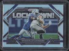 2022 Panini Prizm #L-13 Shaquille Leonard Lockdown! Prizms Silver