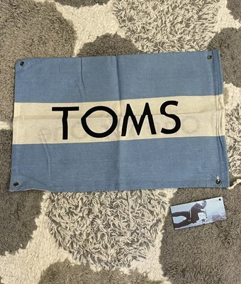 Toms Shoe Bag Flag Banner Blue/White Striped - New With Tag