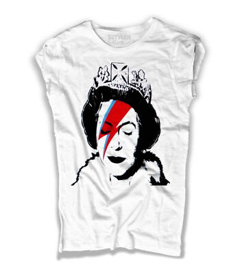 T-Shirt Damen Königin Elisabeth Queen Elisabeth Make-Up Saetta Rebel