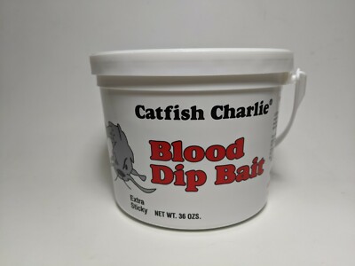 Catfish Charlie Extra-Sticky Blood Dip Bait 36 oz.   