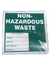  Lot Of 100 6" x 6" Non-Hazardous Waste Labels Sticker Poly Vinyl 2.6 Mil Thick