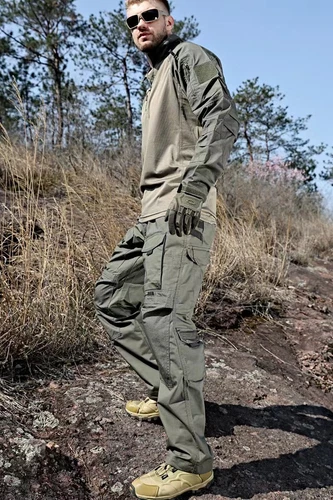 Mens Tactical Cargo Trousers Army Military Multi-pocket Outdoor Combat Pants BDU - Picture 9 of 40