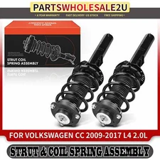 2x Front Complete Strut & Coil Spring Assembly for Volkswagen CC 2009-2017 2.0L