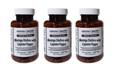 180 Moringa Oleifera & Cayenne Pepper Capsules - Circulation, Energy, Nutrients