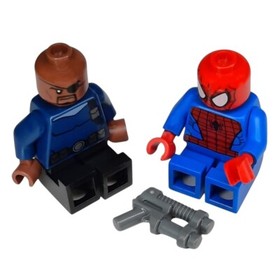 LEGO Marvel Set 76004 Spider-Man sh038 Nick Fury sh056 Minifigure Weapon Gun Lot