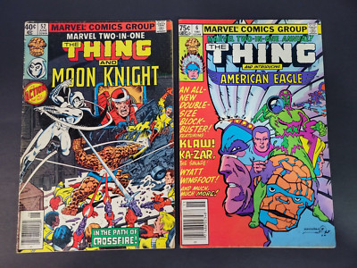 Marvel Two-In-One #52 & Annual 6 Lot Marvel Comics 1979 Crossfire American Eagle