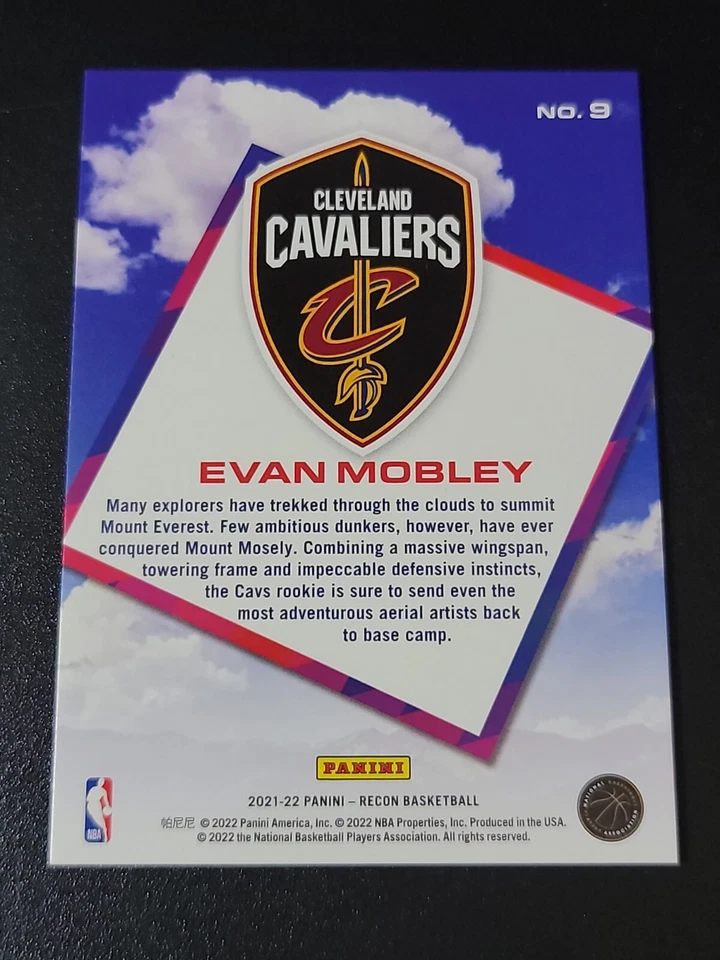 2021-22 Recon Evan Mobley Sky's The Limit Rookie RC #9 Cavaliers - Image 2 of 2