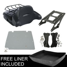 Chopped Trunk Backrest Mount Rack Plate Fit For Harley Touring Glide 2014-2026