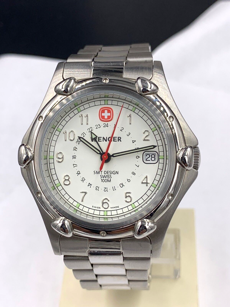 Wenger Swiss Watch 097.0699 Men's SMT Deign 24hr Dual Time Date