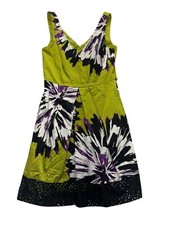 Nine West Womens Sleeveless Floral Print Dress Size 8 Cotton Blend #7713