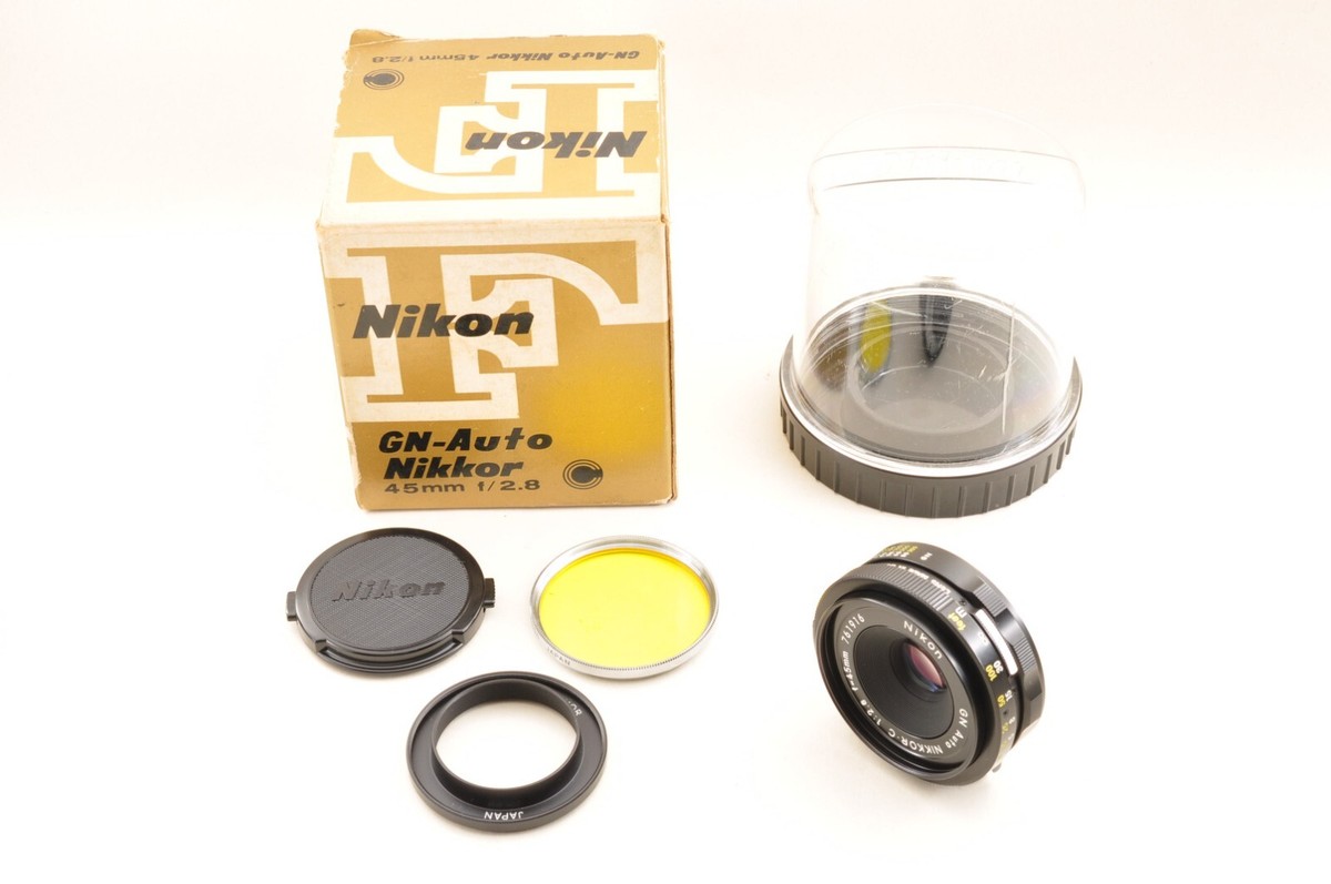 Near Mint* Nikon GN Auto Nikkor 45mm f/2.8 Pancake MF Lens w Near Mint* Nikon GN Auto Nikkor 45mm f/2.8 Pancake MF Lens w