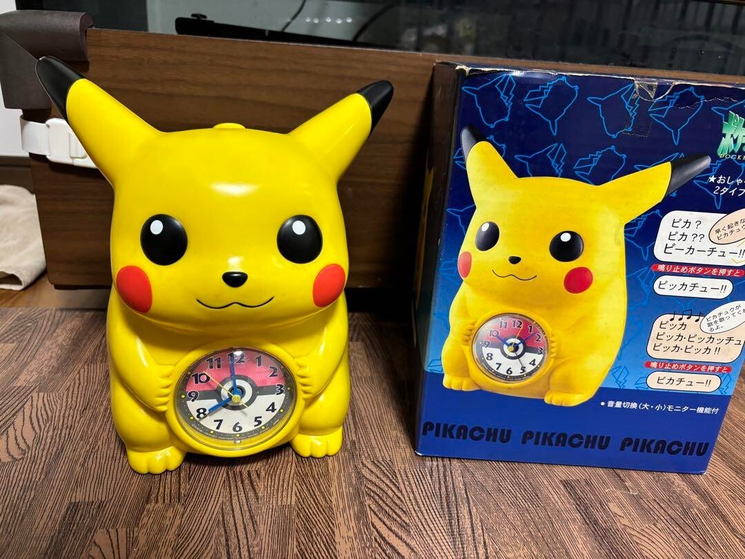 Pokemon Rare Early Pikachu Alarm Clock from JPN F/S Super Rare Used