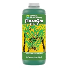General Hydroponics FloraGro 1 Quart grow indoor outdoor 420 weed nutrients gro