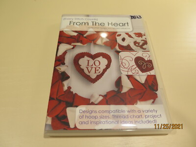 OESD Design Embroidery CD Hearts Borders Christmas Sewing BS23,25,33,35,36