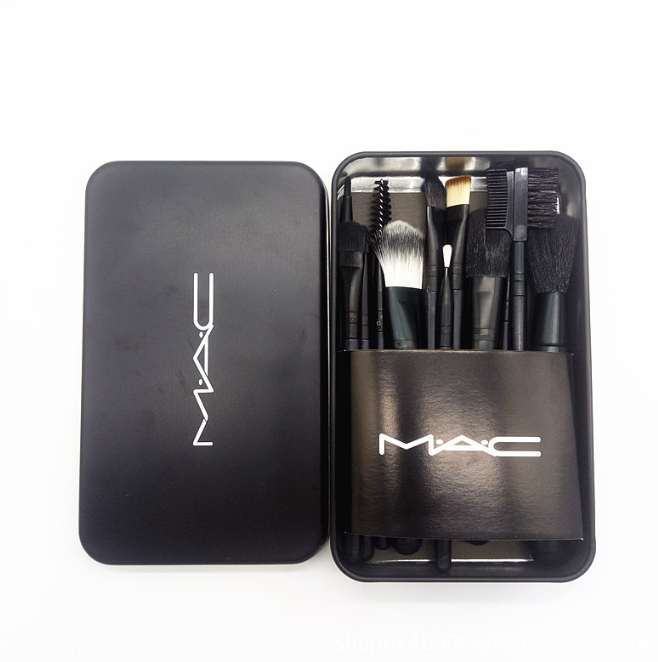 Mac Makeup Brush Set Brush Twelve Iron Box Set Blush Eyeshadow Foundation Brush
