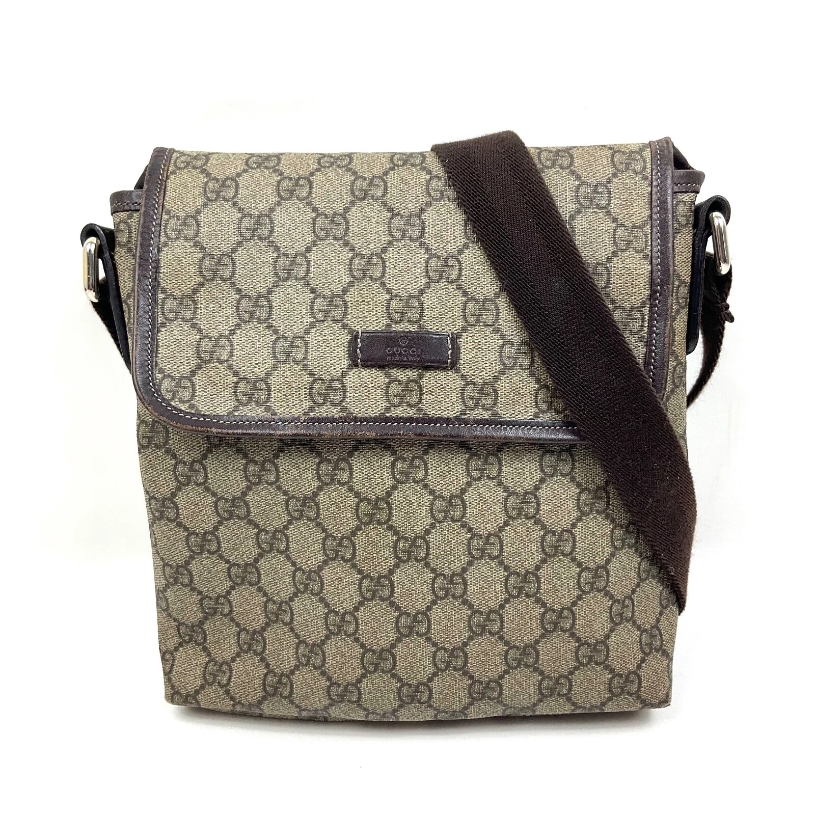 Sac à bandoulière GUCCI beige marron GG cuir suprême 219 8
