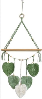 Makramee Blatt Wand Hängeregal - Boho Schweberegal - Neu