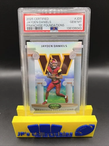 2025 Panini Certified Jayden Daniels #JDS Franchise Foundations PSA 10 POP 1