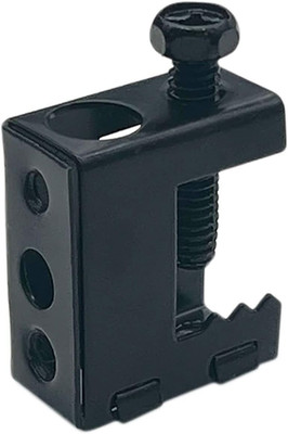 100 Packs Beam Clamps, 1/4''-20 Black Steel Bolt-On Clamp Hangers Used in Combina