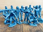 Lot 11 Vintage 1960's Marx Cape Canaveral Play Set Toy Figures Soldiers Blue