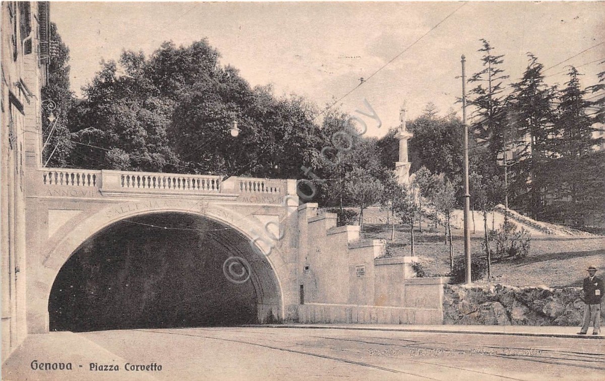 Cartolina - Genova - Piazza Corvetto - Ed. Brunner - NVG