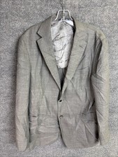 Suit Supply Havana Patch HL Slim Blazer Men's 42R Light Gray Pure Wool READ 