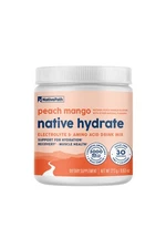 NativePath Hydrate, Electrolytes & BCAAs, Zero Sugar, Peach Mango, 30 Servings