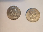 1961 1963 Franklin Half Dollar - 90% Silver x2 Lot