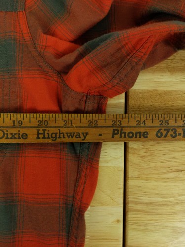 Norrona Svalbard Flanellhemd Herren Medium orange kariert Langarm Druckknopf - Bild 9 von 12