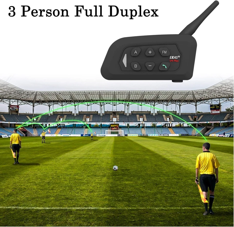 Referee Communication System, Referee Headset Intercom with Earphone for Socc... - Image 3 of 4