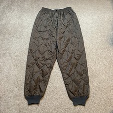 Vintage 70s Quilted Military Snow Pants Olive Brown USA Made Size Large
