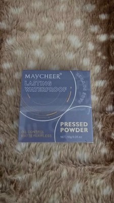 Maycheer Oil Control Waterproof Pressed Powder #02 Neutral Beige NIB Ships FREE