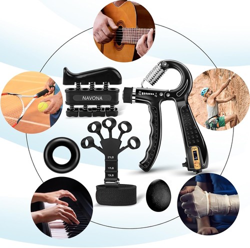 5 PCS Grip Strength Trainer Kit, Hand Gripper Strengthener, Forearm Strengthener - Picture 7 of 7
