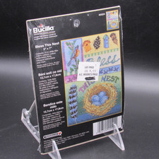 Bucilla Bless This Nest Counted Cross Stitch Kit 45524 5x7 Sampler Bird Nest
