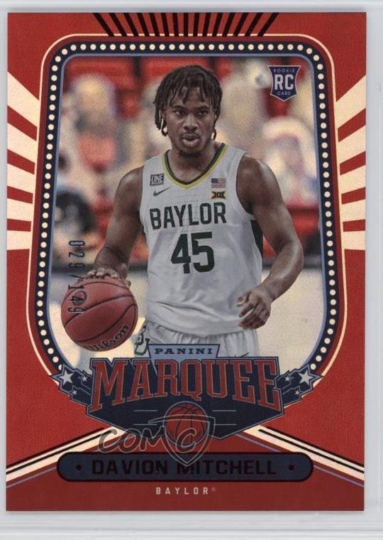 2021 Chronicles Draft Picks Marquee Red /149 Davion Mitchell #150 Rookie RC 1e6a