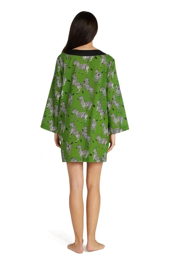 Costume da bagno copricostume o tunica Kate Spade stampa zebrata con tasche taglia large