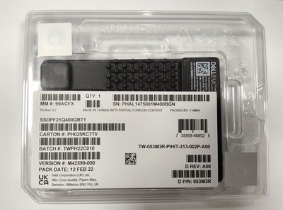 New Intel Optane P5800x 400GB U.2 NVME PCIE SSDPF21Q400GB Dell SSD P/N 053M3R