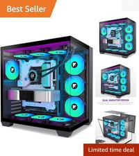 F600 Mid-Tower Gaming Case - Stunning RGB Lighting Enhanced Thermal Management